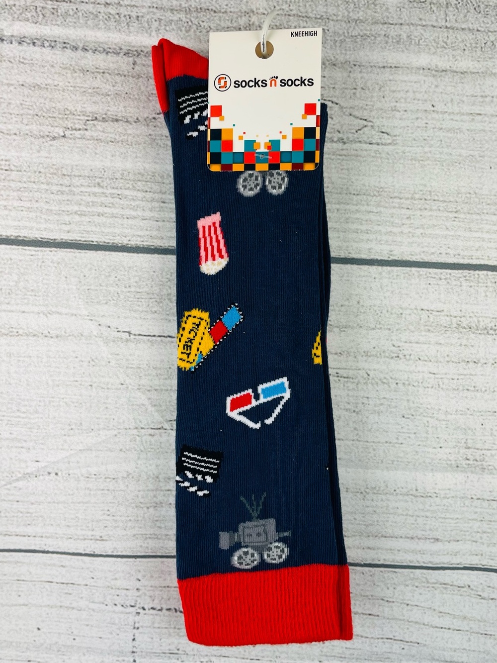 Socks n Socks Women's One Size Knee High Cinema Movie Theme Socks - NEW